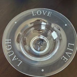 Brand New Simon Pearce CELEBRATION BOWL — ENGRAVED "LIVE LAUGH LOVE"